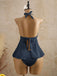 Set Tankini  Anni '50 Testurizzato Floreale Con Scollo All'americana