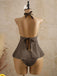 Set Tankini  Anni '50 Testurizzato Floreale Con Scollo All'americana