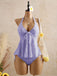 Set Tankini  Anni '50 Testurizzato Floreale Con Scollo All'americana