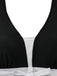 Set Tankini Bianco e Nero Colorblock con Fiocco Anni '50 4