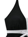 Set Tankini Bianco e Nero Colorblock con Fiocco Anni '50 5