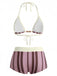 con Nodo Halter con Perline a Pois Swimwear Set Anni '50 5