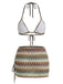 Multicolor 1970s Printed Tankini Set 2
