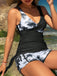 Set Tankini con Palme e Incrocio Color Block Anni '50 7