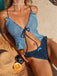 Set Tankini con Spalline Sottili a Quadretti Vichy con Fiocco Anni '50 5