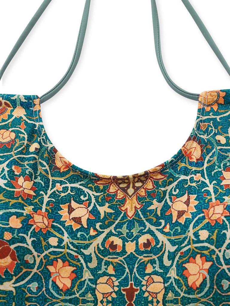 Set Tankini Halter con Stampe Floreali Retro Anni '40 8