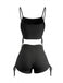 Tankini Set Vintage con Spalline Sottili Arricciato Anni '40 2