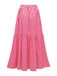2PCS Costume Intero Rosa a Righe Senza Spalline e Copricostume Anni '40 5