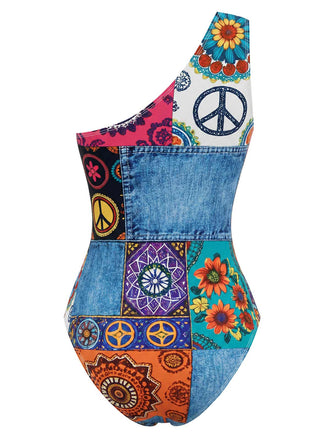 [Prevendita] Costume Multicolore Hippie Asimmetrico Monospalla Anni '60 2