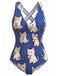 [Prevendita] Costume Intero con Stampa Gatto e Gelato Incrociato Anni '60