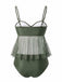 Costume da Bagno in Rete Vita Alta con Fiocco Tie Anni '50 10