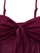 Costume da Bagno in Rete Vita Alta con Fiocco Tie Anni '50 4