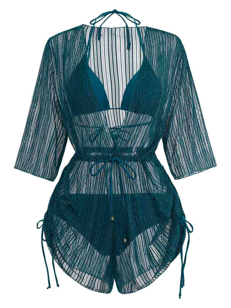 Costume da Bagno Solid Halter & Shimmer Anni '50 2