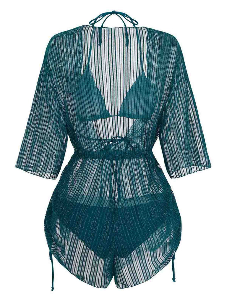 Costume da Bagno Solid Halter & Shimmer Anni '50 3