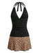 Set Tankini con Scollo a V Profondo e Copricostume Anni '50 4