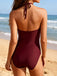 Costume Intero Rosso Mandala Incrociato Boho Anni '70 2