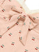 Costumi Intero Rosa Anni '50  in Pizzo con Ciliegia e Fiocco