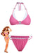 Set Bikini Rosa a Quadretti con Doppio Strato Anni '50