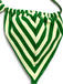 Set Bikini Halter Verde a Righe in Spugna Anni '50