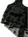 Set Tankini Gotico in Rete a Righe con Stampa Pipistrello Anni '70 3