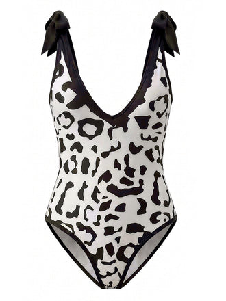 [Prevendita] Costume Intero Leopardato con Scollo a V e Copricostume Anni '80 2