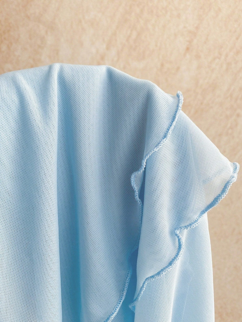[Prevendita] Top Azzurro Anni '80 Schiena Scoperta e Gonna