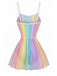 [Prevendita] Costume Intero con Gonna a Righe Arcobaleno Multicolore Anni '40 4
