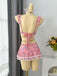 Bikini Set con Spalline a Volant con Bordi in Pizzo a Fiorellini Anni '40 5