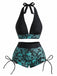Set Bikini Anni '80 Punk con Teschio e Scollo All'americana