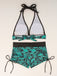 Set Bikini Anni '80 Punk con Teschio e Scollo All'americana