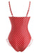 Costume Intero a Pois con Volant Patchwork Anni '40 4