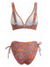 Tankini Set Bohemien con Scollo a V a Fiorellini Anni '70 3