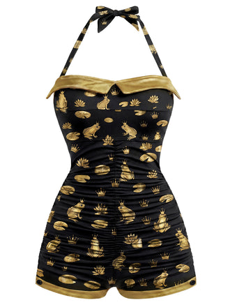 [Prevendita] Costume Intero Nero con Rana e Corona Anni '50 2