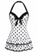 Costumi intero fiocco a pois viola anni '40