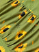 Costumi intero girasole scollo all'americana verde anni '30