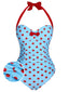 Costumi intero a pois a contrasto cavezza anni '40