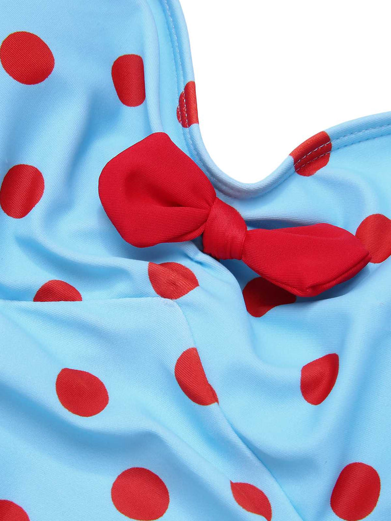 Costumi intero a pois a contrasto cavezza anni '40