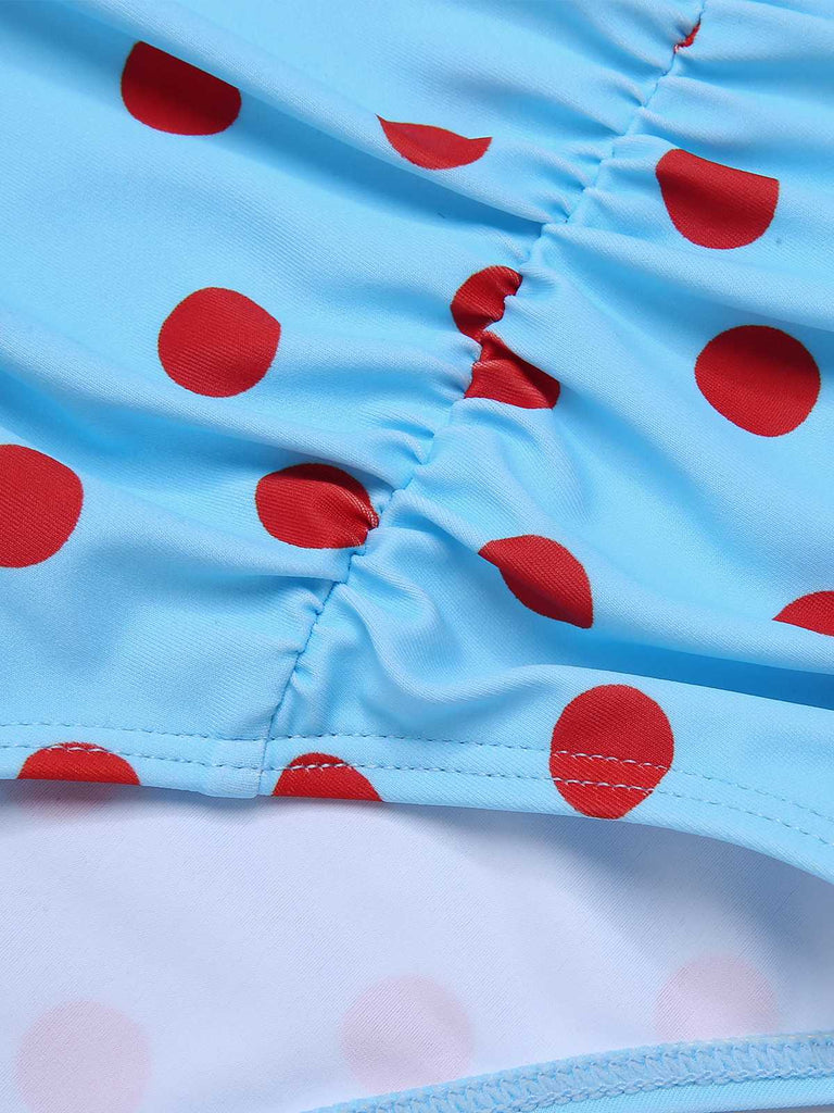 Costumi intero a pois a contrasto cavezza anni '40