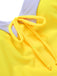 Costumi intero spalline e copricostume a margherite giallo anni '50