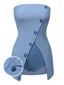 Costumi a fascia con bottoni blu anni '30