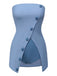 Costumi a fascia con bottoni blu anni '30