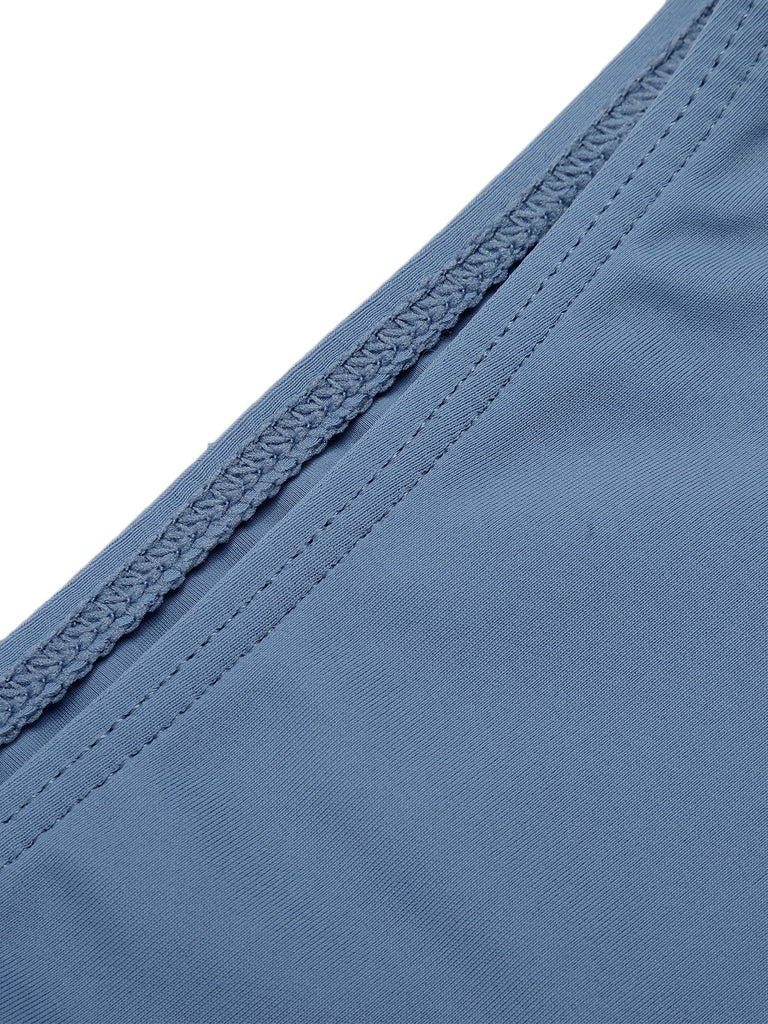 Costumi a fascia con bottoni blu anni '30