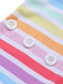 Costumi a righe arcobaleno volant multicolore anni '50