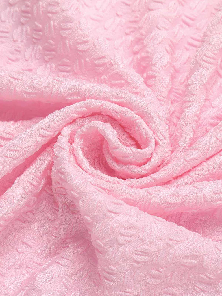 Costumi arricciato rosa pallido anni '50
