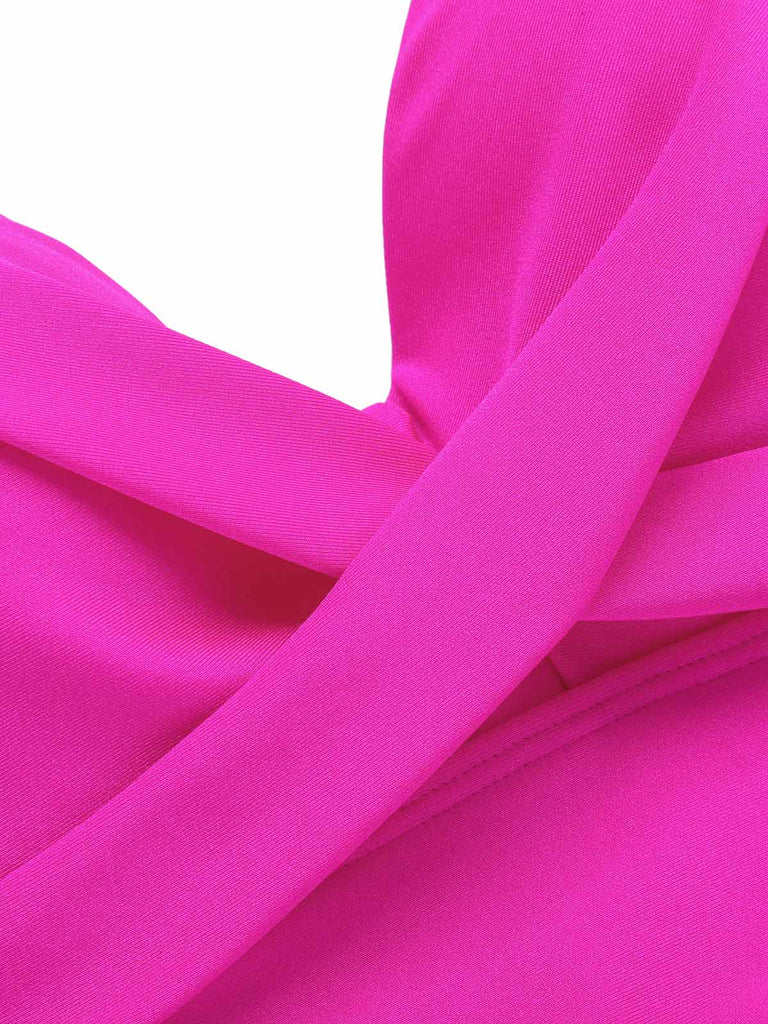 Costumi intero con spalline sottili rosa anni '60