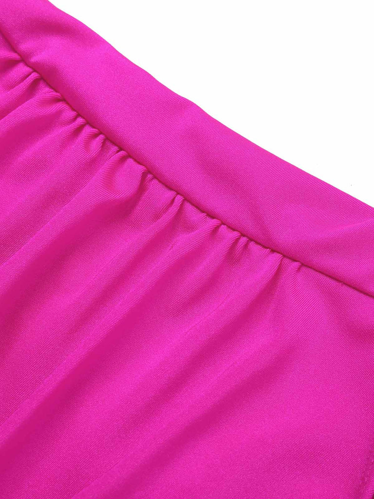 Costumi intero con spalline sottili rosa anni '60
