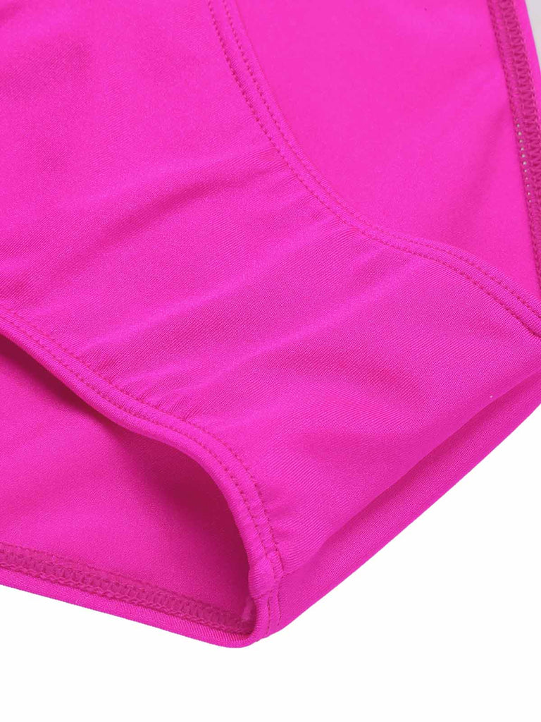 Costumi intero con spalline sottili rosa anni '60
