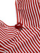 Red 1940s Spaghetti Strap Stripes One-Piece Swimsuit