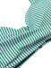 Costume da bagno con ferrettoa righe verdi anni '40