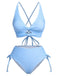 Costumi spalline sottili e plaid blu anni '50